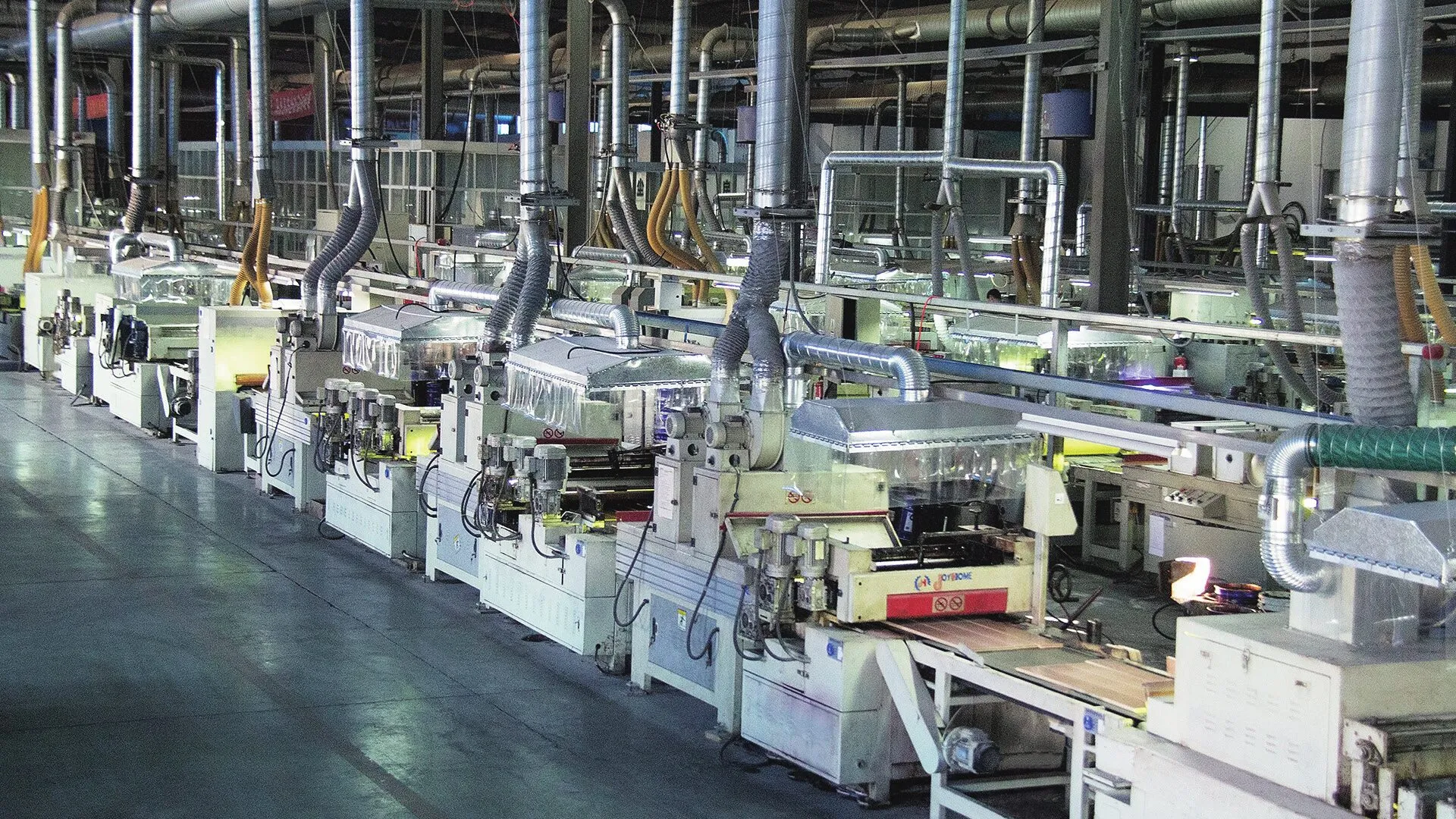 Automated flooring production line